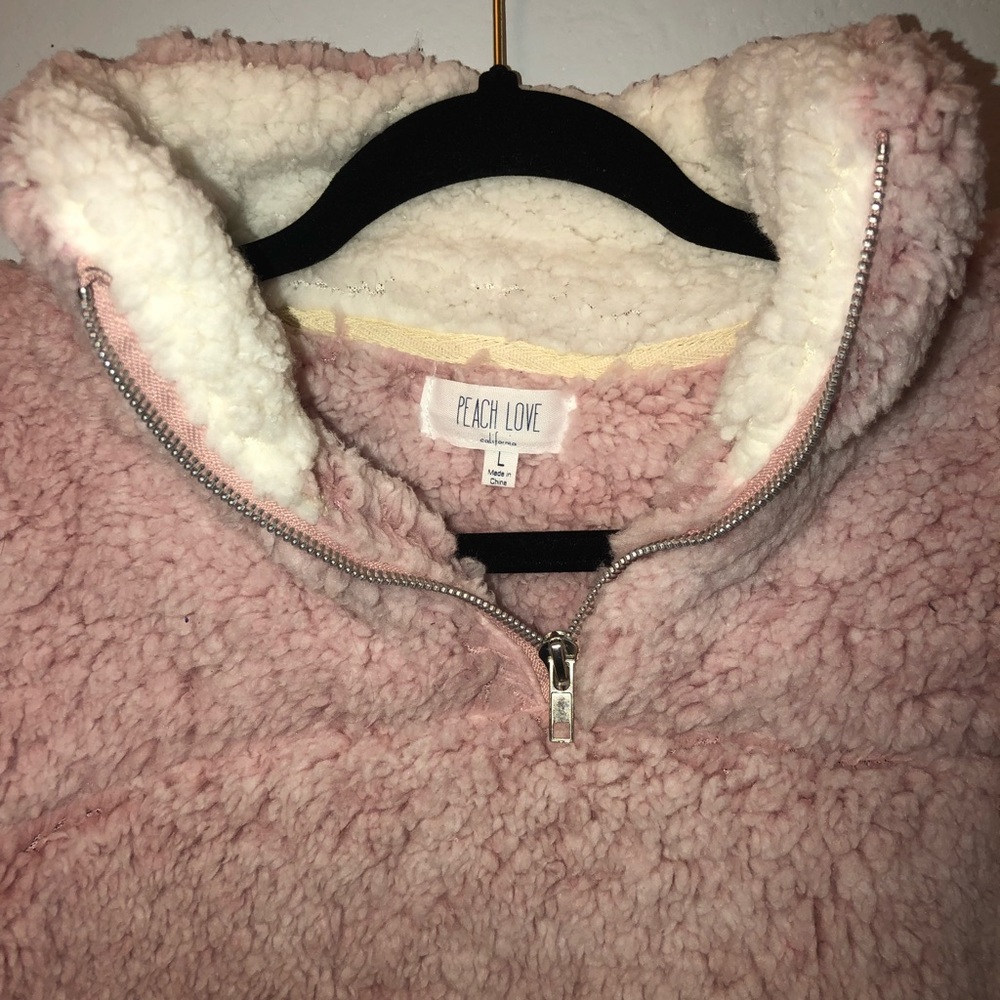 Cotton Candy Pink Fluffy Sweater Size L - Picture 2 of 3